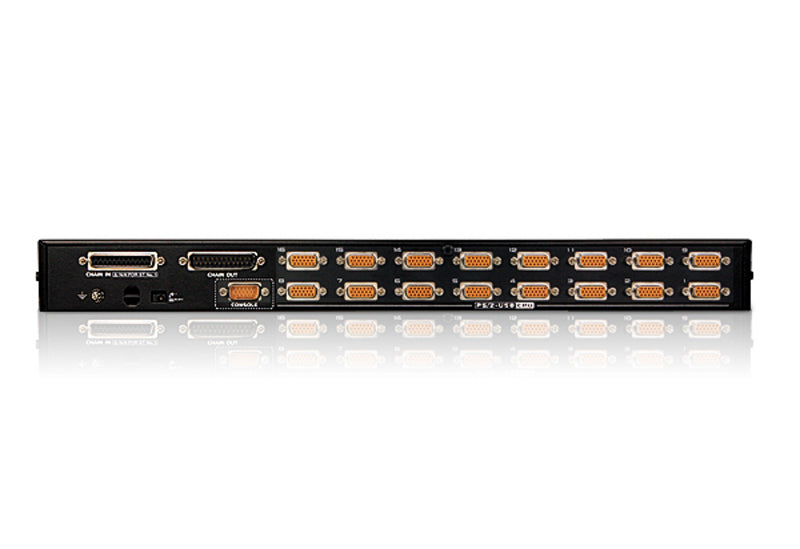 Aten 16 Port Rackmount USB-PS/2 VGA KVMP Switch with USB 2.0 Hub and Daisy Chain, Superior video quality - up to 2048 x 1536; DDC2B - Image 2