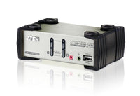 Aten Desktop KVMP Switch 2 Port Single Display VGA w/ audio & OSD, 2x Custom KVM Cables Included, 2x USB Port, Selection Via Front Panel - Image 5