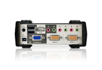 Aten Desktop KVMP Switch 2 Port Single Display VGA w/ audio & OSD, 2x Custom KVM Cables Included, 2x USB Port, Selection Via Front Panel - Image 2