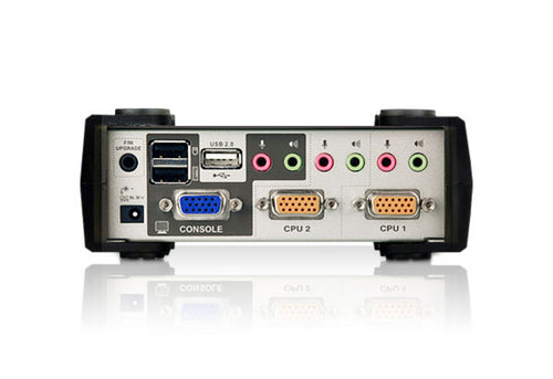 Aten Desktop KVMP Switch 2 Port Single Display VGA w/ audio & OSD, 2x Custom KVM Cables Included, 2x USB Port, Selection Via Front Panel - Image 2