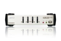 Aten Desktop KVMP Switch 4 Port Single Display VGA w/ audio & OSD, 4x Custom KVM Cables Included, 2x USB Port, Selection Via Front Panel - Image 3