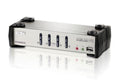 Aten Desktop KVMP Switch 4 Port Single Display VGA w/ audio & OSD, 4x Custom KVM Cables Included, 2x USB Port, Selection Via Front Panel - Image 1