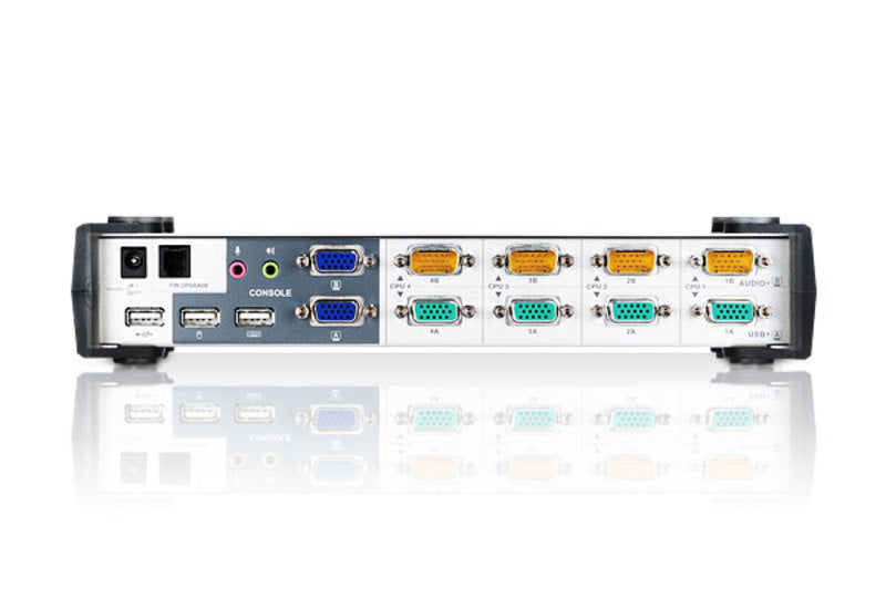 Aten Desktop KVMP Switch 4 Port Dual Display VGA w/ audio, 4x Custom KVM Cables Included, 2x USB Port, Selection Via Front Panel - Image 2