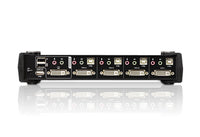 Aten Desktop KVMP Switch 4 Port Single Display DVI w/ 7.1 audio, 4x Custom KVM Cables Included, 2x USB Port, Selection Via Front Panel - Image 2