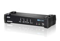 Aten Desktop KVMP Switch 4 Port Single Display DVI w/ 7.1 audio, 4x Custom KVM Cables Included, 2x USB Port, Selection Via Front Panel - Image 1