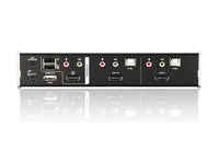 Aten Desktop KVMP Switch 2 Port Single Display HDMI w/ Dolby HD audio, 2x Custom KVM Cables Included, 2x USB Port, Selection Via Front Panel - Image 2
