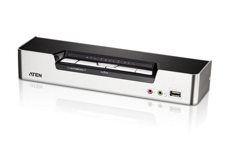 Aten Desktop KVMP Switch 4 Port Single Display HDMI w/ Dolby HD audio, 4x Custom KVM Cables Included, 2x USB Port, Selection Via Front Panel - Image 4