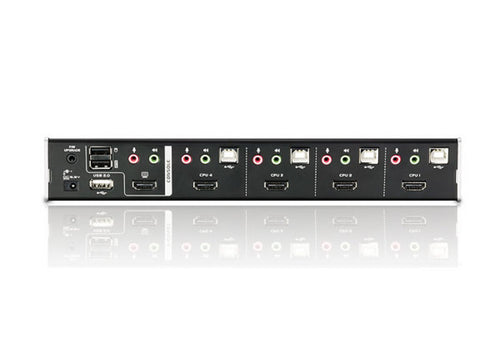 Aten Desktop KVMP Switch 4 Port Single Display HDMI w/ Dolby HD audio, 4x Custom KVM Cables Included, 2x USB Port, Selection Via Front Panel - Image 2