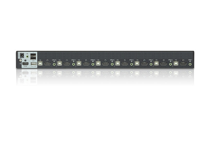 Aten Desktop KVM Switch 8 Port Single Display HDMI w/ Audio, 2x Custom KVM Cables Included, Cascadable Up to 512 Computers via 3 Levels, Multi Display - Image 2