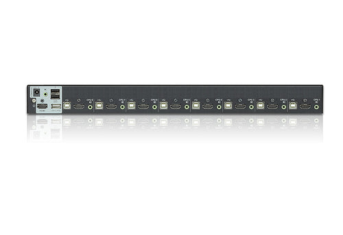 Aten Desktop KVM Switch 8 Port Single Display HDMI w/ Audio, 2x Custom KVM Cables Included, Cascadable Up to 512 Computers via 3 Levels, Multi Display - Image 2
