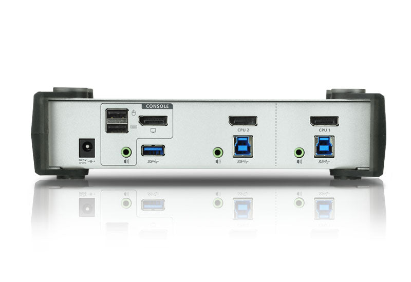 Aten Desktop KVMP Switch 2 Port Single Display DisplayPort w/ audio, Cables Included, 2x USB Port, Selection Via Front Panel - Image 2