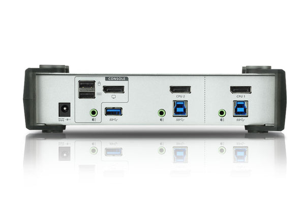 Aten Desktop KVMP Switch 2 Port Single Display DisplayPort w/ audio, Cables Included, 2x USB Port, Selection Via Front Panel