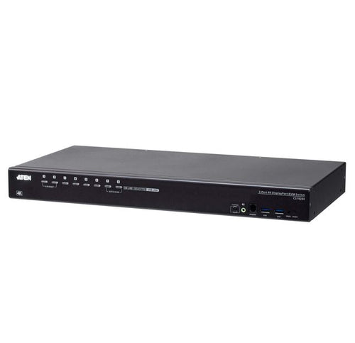 Aten CS19208 8-Port USB 3.0 4K Display Port KVM Switch, Superior video quality, Cascadable to two levels, Multi-display feauture, Video DynaSync™ - Image 1