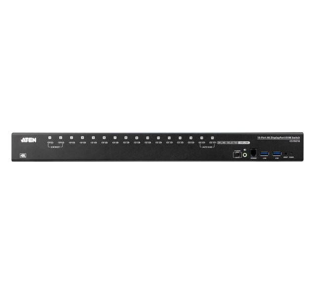 Aten CS19216, 16- Port USB3.0 4K DisplayPort KVM Switch, Superior video quality, Cascadable to two levels-control up to 256 computers, Video DynaSync™ - Image 3