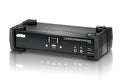 Aten Desktop KVMP Switch 2 Port Single Display 4k DisplayPort w/ audio, Cables Included, 2x USB Port, Selection Via Front Panel - Image 1