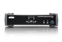 Aten Desktop KVMP Switch 2 Port Single Display 4k DisplayPort w/ audio, Cables Included, 2x USB Port, Selection Via Front Panel - Image 3