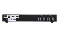 Aten Desktop KVMP Switch 2 Port Dual Display 4k DisplayPort w/ audio, Cables Included, 2x USB Port, Selection Via Front Panel - Image 2