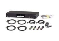 Aten Desktop KVMP Switch 2 Port Dual Display 4k DisplayPort w/ audio, Cables Included, 2x USB Port, Selection Via Front Panel - Image 4
