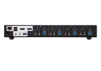 Aten Desktop KVMP Switch 4 Port Dual Display 4k DisplayPort w/ audio, Cables Included, 2x USB Port, Selection Via Front Panel - Image 2
