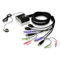 Aten Compact KVM Switch 2 Port Single Display HDMI w/ audio, 1.2m Cable, Remote Port Selector, - Image 1