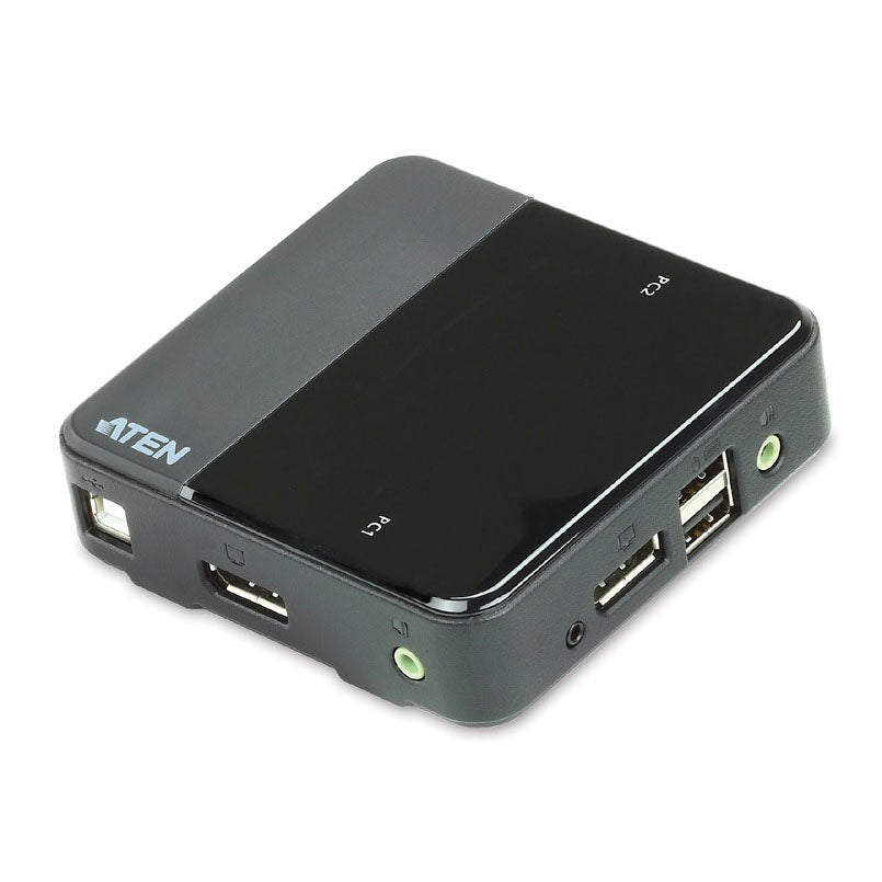 Aten Slim KVM Switch 2 Port Single Display DisplayPort w/ audio, Cables Included, Remote Port Selector, - Image 5