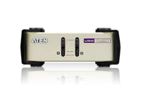 Aten Desktop KVM Switch 2 Port Single Display VGA, Both USB & PS/2 Options, Custom Cables Included, Selection Via Front Panel, - Image 3