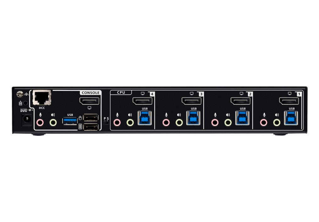 Aten Desktop 4-Port USB 3.0 8K DisplayPort KVMP™ Switch (Cables included) - Image 2