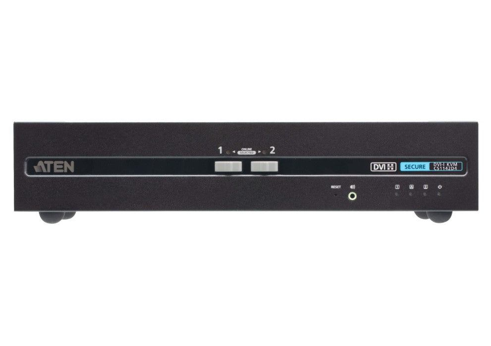 ATEN 2-Port USB DVI Dual Display Secure KVM Switch (PSD PP v4.0 Compliant), Secure KVM Switch series inoperable when physical tampering is detected - Image 1