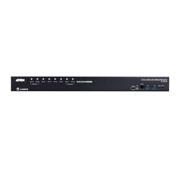Aten 8-Port USB 3.0 4K HDMI KVM Switch, Port Selection: OSD,Hotkey, Pushbutton, RS-232 Commands - Image 3
