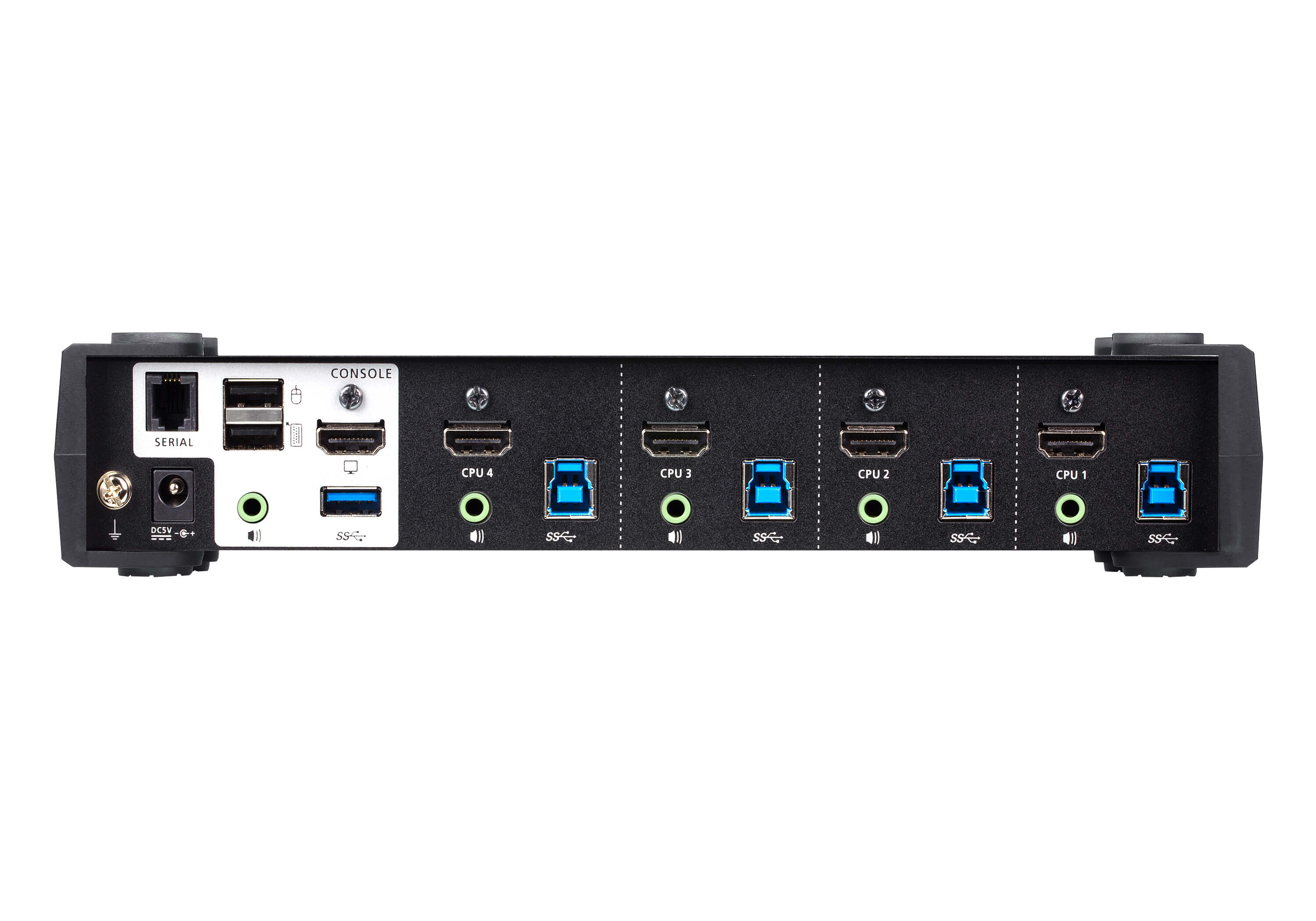 Aten Desktop KVMP Switch 4 Port Single Display 4k HDMI w/ audio mixer mode, Cables Included, Selection Via Front Panel - Image 2