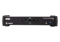 Aten Desktop KVMP Switch 4 Port Single Display 4k HDMI w/ audio mixer mode, Cables Included, Selection Via Front Panel - Image 3