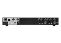 Aten Desktop KVMP Switch 2 Port Dual Display 4k HDMI w/ audio, Cables Included, 2x USB Port, Selection Via Front Panel - Image 2