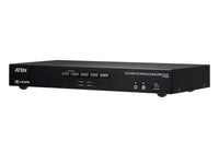 Aten Desktop KVMP Switch 4 Port Dual Display 4k HDMI w/ audio, Cables Included, 2x USB Port, Selection Via Front Panel - Image 1