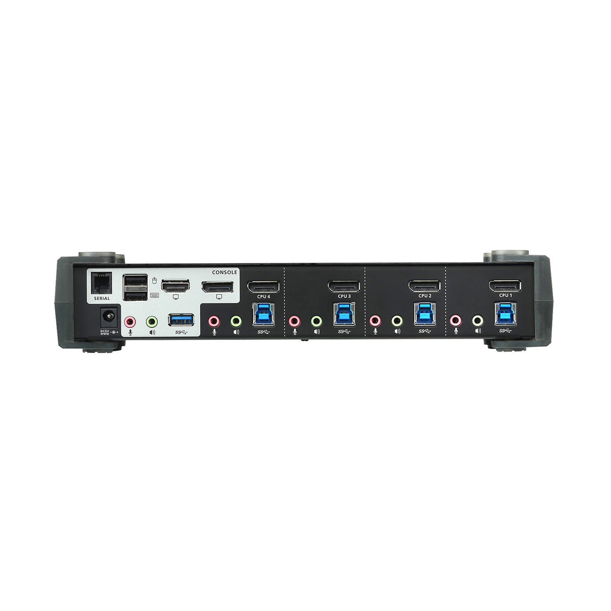 Aten Desktop KVMP Switch 4 Port Single to Dual Display 4k DisplayPort MST w/ audio, Cables Included, 2x USB Port, Selection Via Front Panel - Image 2