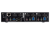 Aten Desktop 2-Port USB 3.0 8K DisplayPort Dual-Display KVMP™ Switch, Up to 7680 × 4320 @ 60 Hz, 5120 × 2880 @ 60 Hz (Cables included) - Image 2