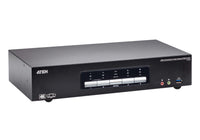 Aten Desktop KVMP Switch 4 Port Triple Display 4k DisplayPort w/ audio, Cables Included, 2x USB Port, Selection Via Front Panel - Image 4