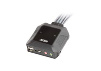 Aten Compact KVM Switch 2 Port Single Display Display Port w/ Audio, Remote Port Selector, USB Hot-Plugging - Image 3