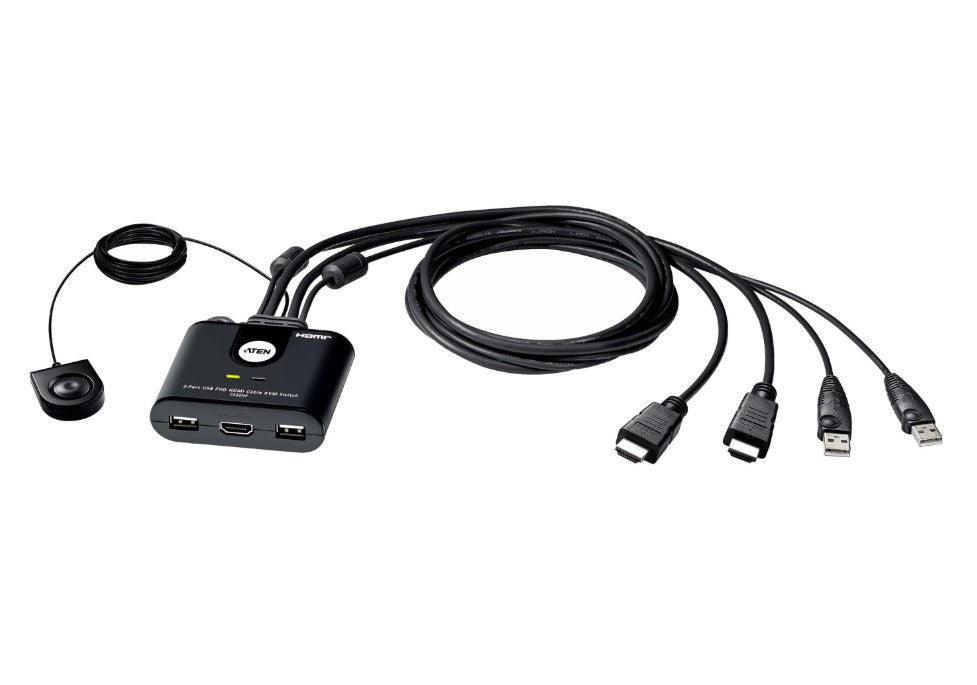 Aten 2-Port USB Full HD HDMI Cable KVM Switch - Image 1