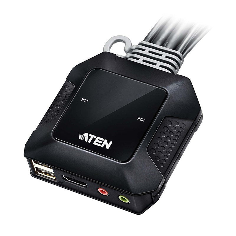 Aten 2 Port USB 4K @60Hz HDMI Cable KVM Switch with Remote Port Selector - Image 4