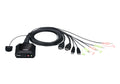 Aten 2 Port USB 4K @60Hz HDMI Cable KVM Switch with Remote Port Selector - Image 1