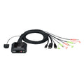 Aten 2-Port USB-C DisplayPort Hybrid Cable KVM Switch - Image 1