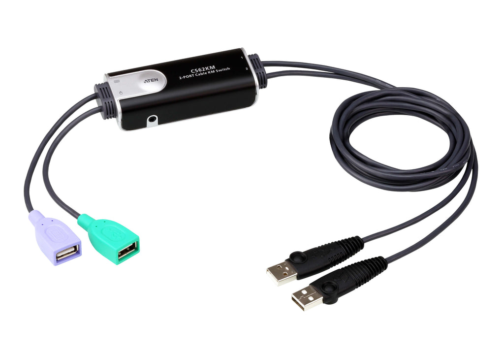 Aten 2-Port USB Boundless Cable KM Switch - Image 1