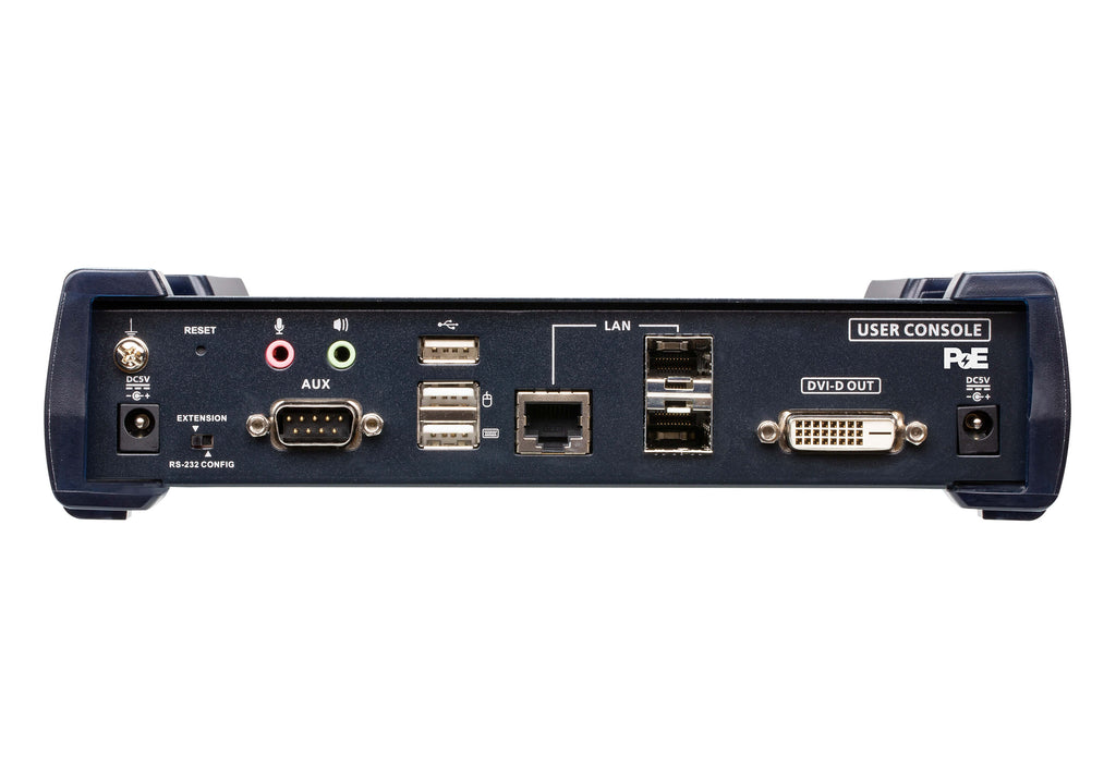 Aten DVI Dual Link KVM over IP Receiver with DC Power + Power over Ethernet support, supports up to 2560 x 1600 @ 60 Hz, USB and 3.5mm Audio input and - Image 2
