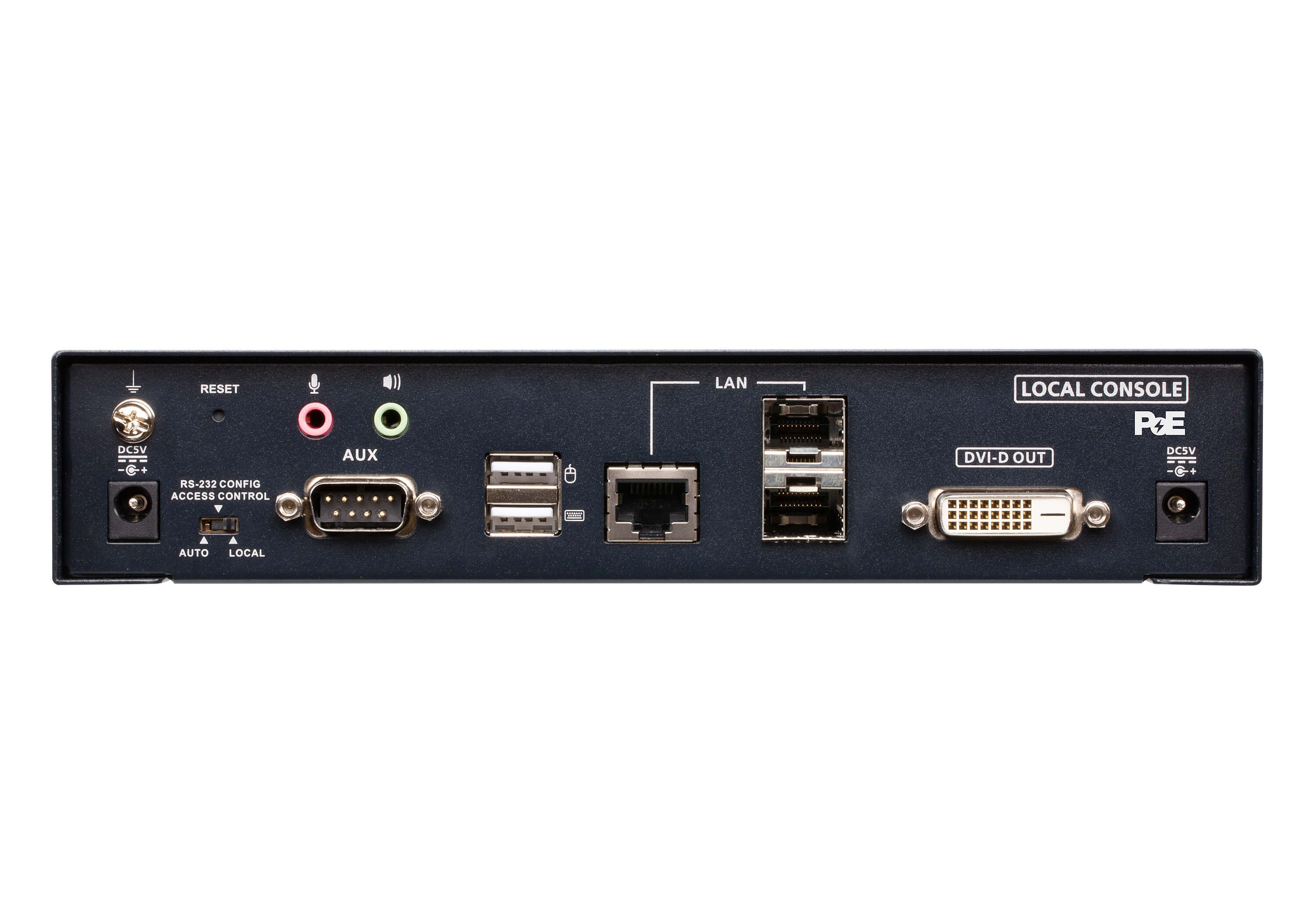 Aten DVI Dual Link KVM over IP Transmitter with DC Power + Power over Ethernet support, supports up to 2560 x 1600 @ 60 Hz, USB and 3.5mm Audio input - Image 2