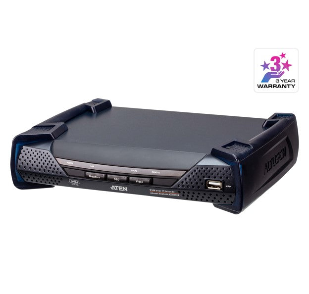 Aten DVI Dual Display KVM over IP Receiver With SFP Fibre Optic network Connection - Image 1
