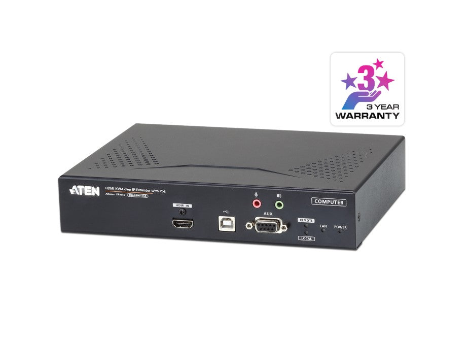 Aten 4K HDMI Single Display KVM over IP Transmitter with Power over Ethernet, power adapter not included - Image 5
