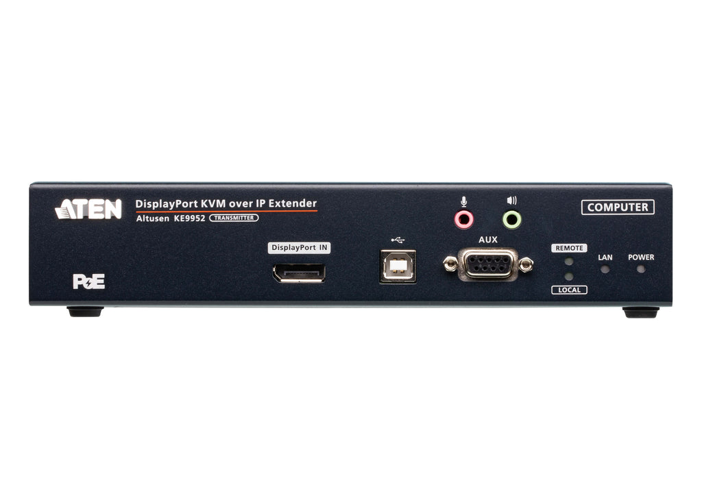 Aten 4K DP Single Display KVM over IP Transmitter with Power over Ethernet, power adapter not included - Image 3