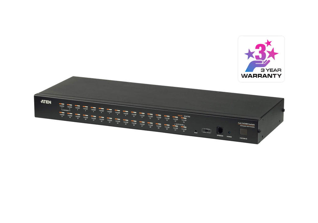 Aten Rackmount KVM Switch 1 Console 32 Port Multi-Interface Cat 5, KVM Cables NOT Included, Daisy Chainable for up to 1024 Devices, - Image 1