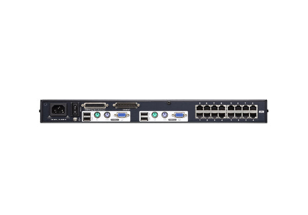 Aten Rackmount KVM Switch 2 Console 16 Port Multi-Interface Cat 5, KVM Cables NOT Included, Daisy Chainable for up to 256 Devices,