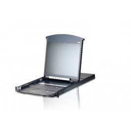 Aten 8 Port Dual Rail CAT5 19" LCD KVM over IP Switch, - Image 1